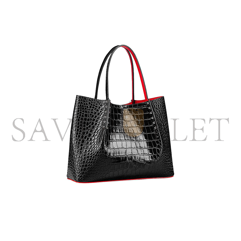 CHRISTIAN LOUBOUTIN CABAROCK STUD-EMBELLISHED LEATHER TOTE BAG 320523 (38*25*17cm)